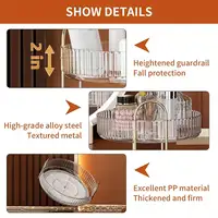 360° Rotating Makeup Organizer, 2 Tiers, High Capacity Cosmetic & Skincare Storage for Vanity, Dresser, Bathroom (Clear White) 2