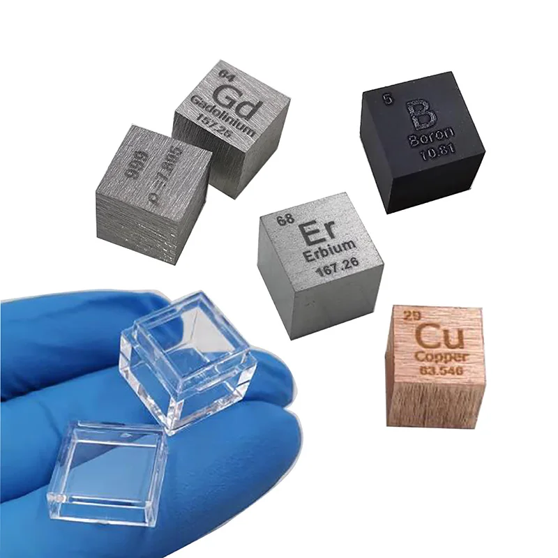 0.39 Inch Gadolinium Metal Cube - 99.99% Pure Element Sample For Collections