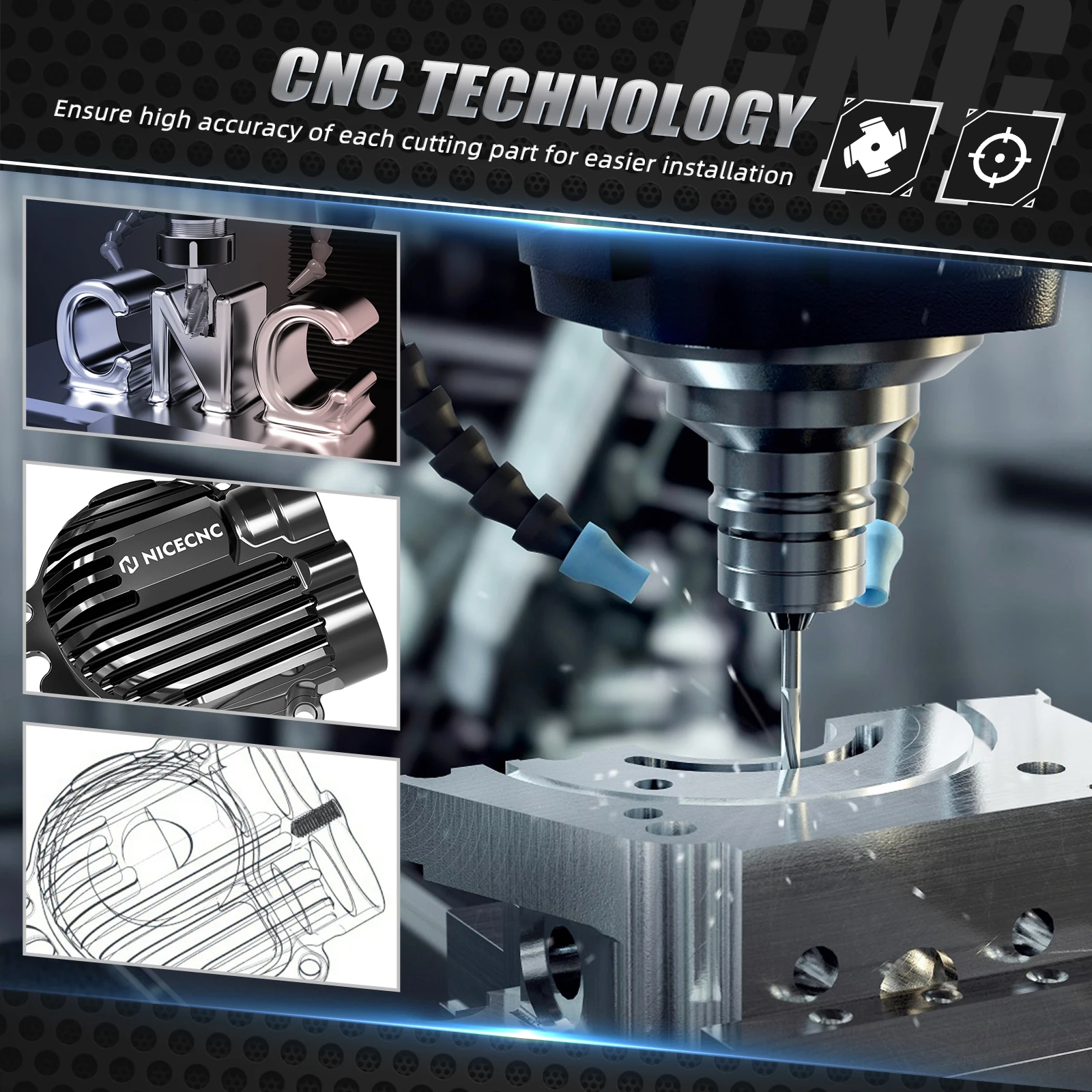 NICECNC Für Yamaha Tenere 700/XTZ 700 2019-2024 Wasserpumpenabdeckung Tenere 700 Rally Edition World Raid XSR700 MT-07 FZ07 ABS FZ0 – Detail 9