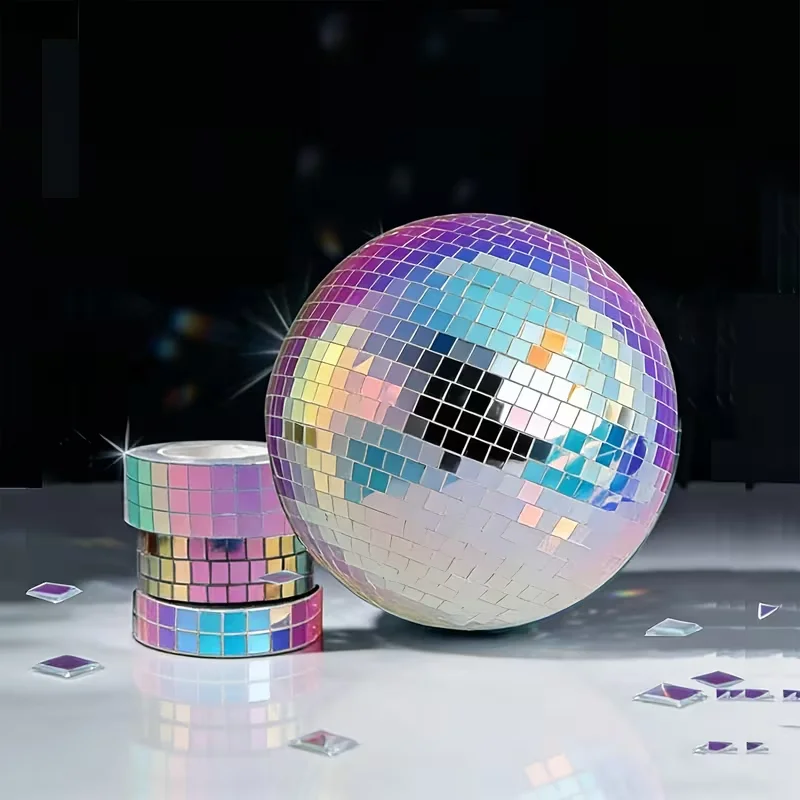 1600-Piece Vibrant Self-Adhesive Mosaic Tiles for Disco-Themed Decor and Crafting