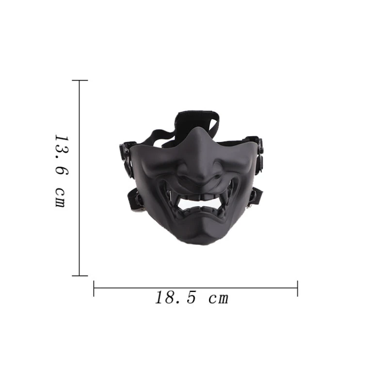 Face Mask 3D Face Masks Halloween Mask Party Masks Horror Mask Tactical Half Face Demon Samurai Mask