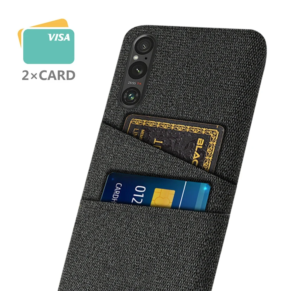 Luxury Fabric Dual Card Case Cover
