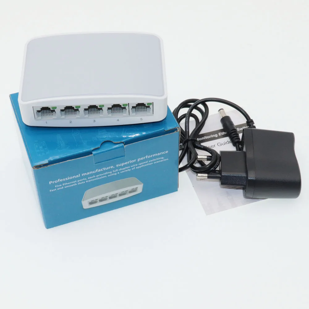 

5 port network switch 10/100M Ethernet security switch IEEE802.3x Standard Proteocols 5*10/100Base-TX RJ45 ports