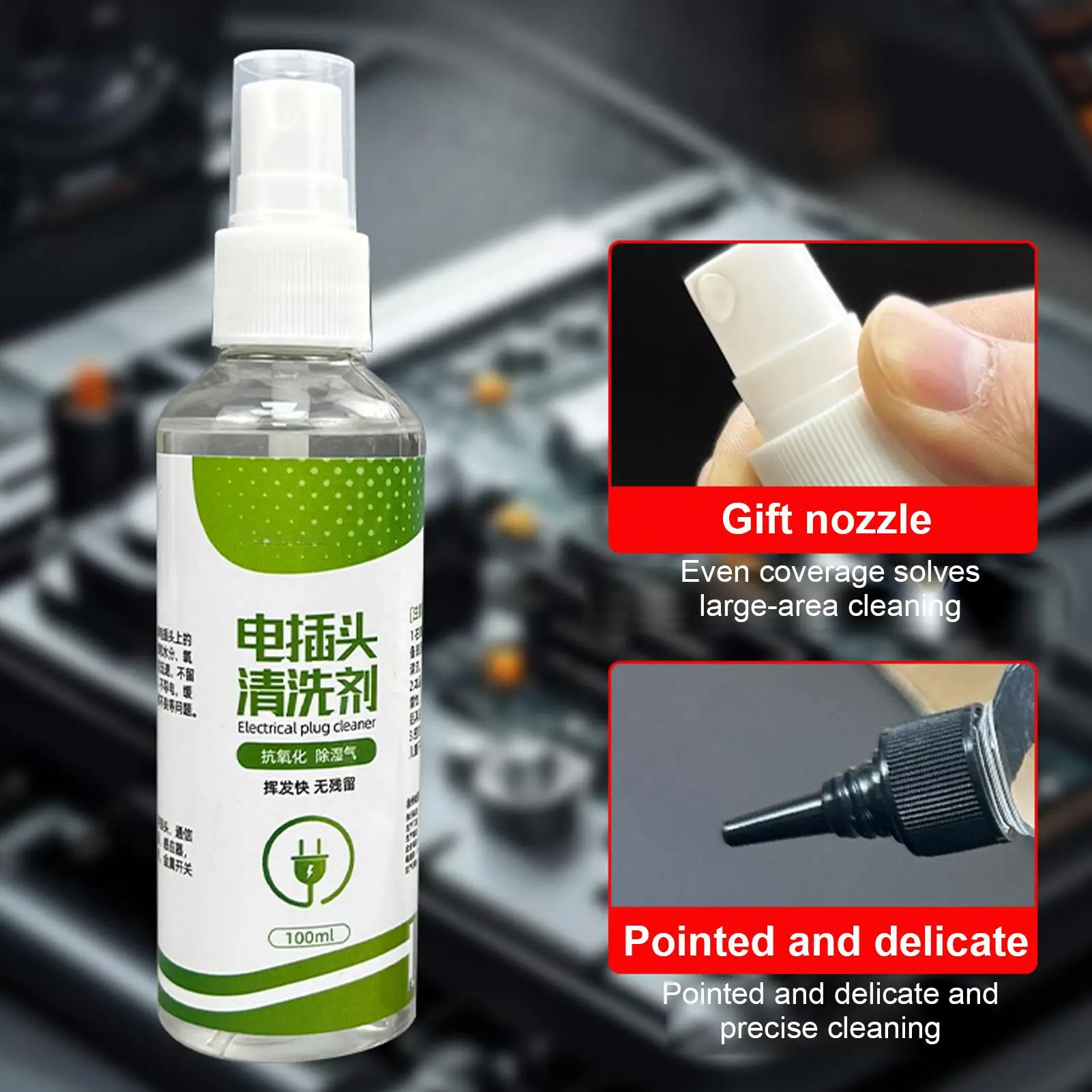 Electrical Cleaner Fast-Drying Electronic Cleaner Safety Aerosol Spray 100ml Industrial Equipment Degreaser Liquid For Car Plugs
