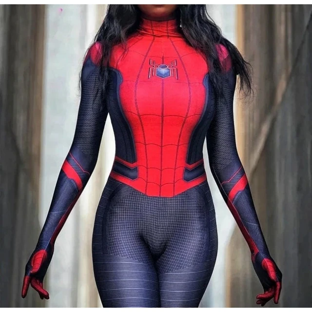 Halloween donna Spiderman lontano da casa Costume Cosplay adulti bambini  supereroe Zentai tuta ragazze tuta da festa - AliExpress
