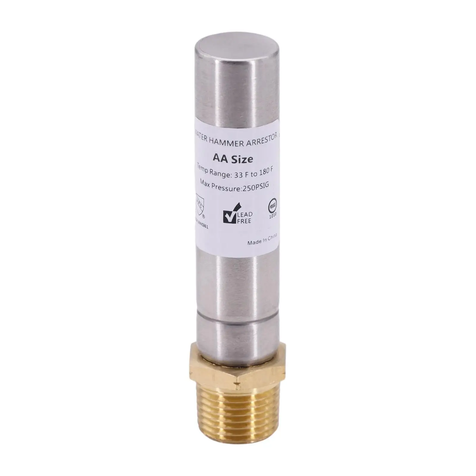 Water Hammer Arrestor Water Hammer Arrestor Stainless Steel Kitchen Dishwasher Connection Easy to Install 1/2 Compact 1/2" NPT Thread