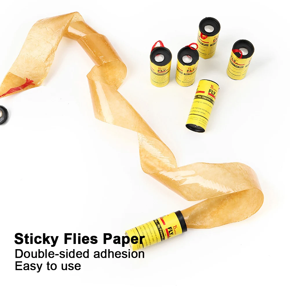 Sticky Fly Paper Disposable Fly Trap Paper Strip Pest Control Sticky Glue  Paper Non-Toxic Easy To Use Indoor Outdoor Use - AliExpress