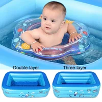 120cm/130cm Inflatable Square Swimming Pool Children Inflatable Pool Bathing Tub Baby Kid Home Outdoor Large Home Outdoor Pool 1