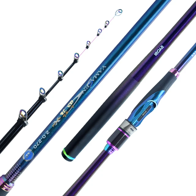 RYOBI Rock Fishing Rod Light Hard Carbon Rod Slide Drift Long Range  Throwing Rod Night Glow