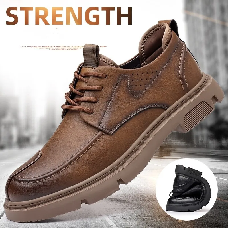 

Men's Business Casual Leather Shoes Retro Big Head Men Work Shoes Fashion Homme Chaussure Zapatos De Hombres Sapatos Masculinos