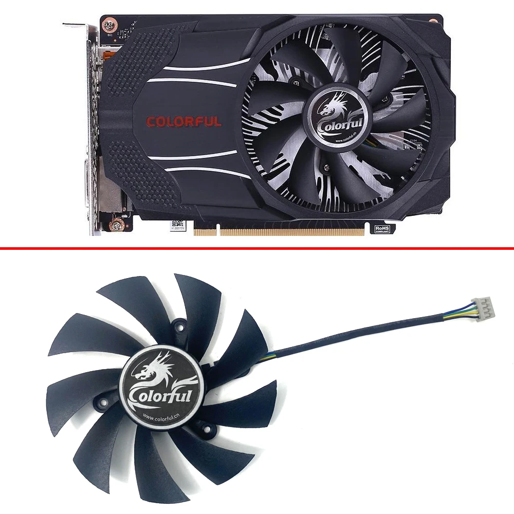 

NEW Cooling Fan 85MM 4PIN DC 12V GeForce GTX1650 GPU FAN For Colorful GeForce GTX 1650 Smart Shark LE GTX 1650 Green Video Fans