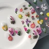 Flowers Blooms 5D Nail Sticker Soft Reliefs Back Glue Tape Nail Sliders 4