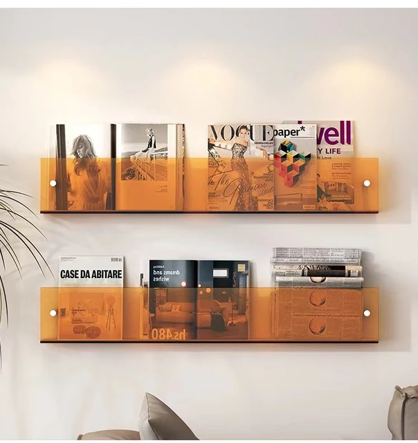 Wall Shelves Small Adhesive Floating Shelves Acrylic Hanging Shelves  Display Ledges with 2 Types of Installation - AliExpress