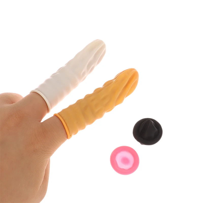 150Pcs/bag Disposable Finger Cots Latex Rubber Finger Cots Nail Art Tool Finger Gloves Fingertips Protector Cover