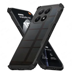 Acrylic Transparent Armor Shockproof Hard Back Phone Case Cover for Xiaomi13T or 13TPro (Black)