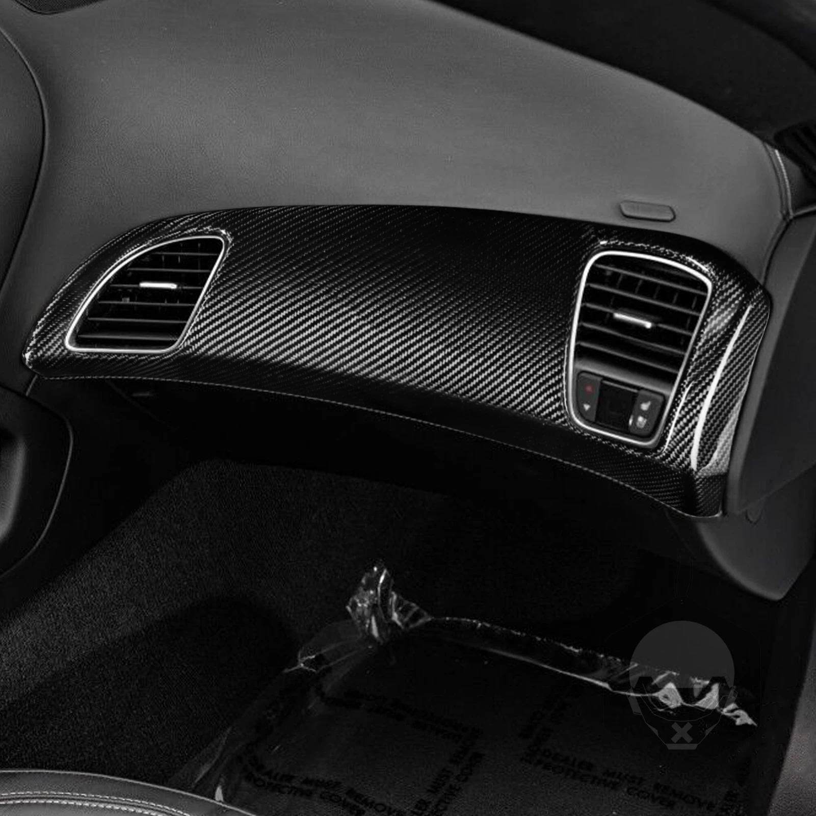 Real Carbon Fiber Dashboard Air Outlet Panel Trim Cover For Chevrolet Corvette C7 2014-2019 Car Interior Protective Accessory