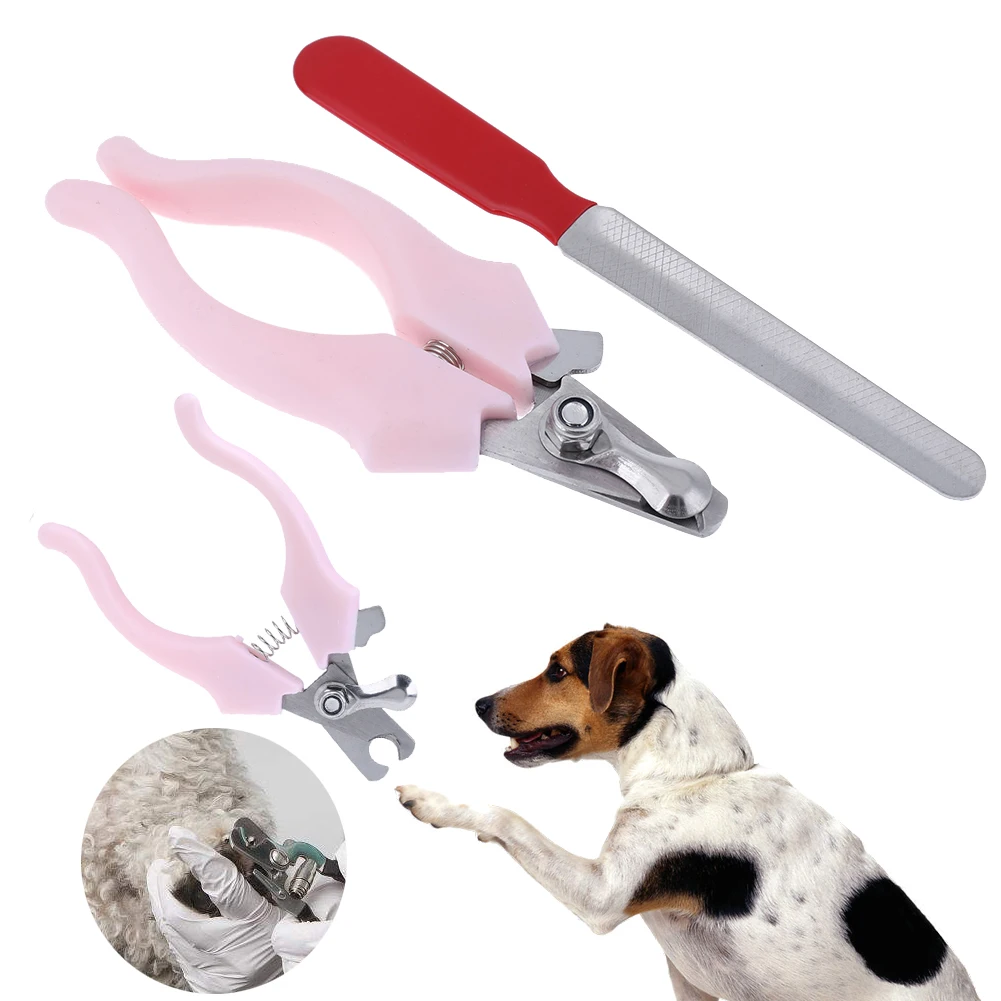 Stainless Steel Nail Trimmer Ergonomic Design Pet Scissors Trimmers Multifunctional Anti Grasping for Small Medium Pet Animals