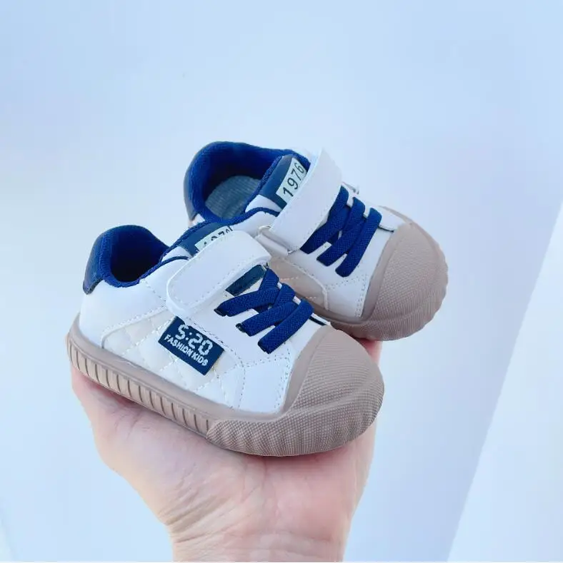 

Baby Walking Shoes 2023 Spring New Fashion Boys Girls Digital Lightweight Soft Soled Shoes For Infants Blue Orange Size 16-25