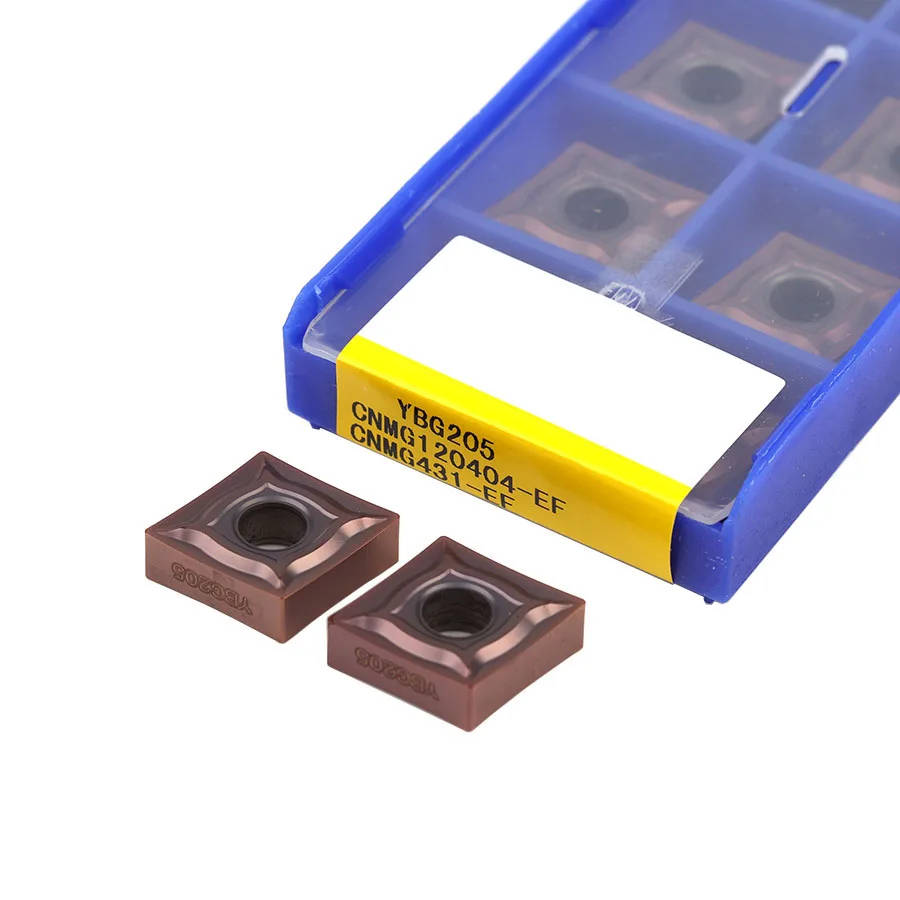 

Wear-resistant Carbide Blades CNMG120404-EM EF CNMG120408-EM EF YBG205 CNC Lathe Tools External Turning Tool For Stainless Steel