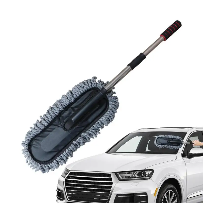 

Car Cleaning Brush Car Wash Brush Telescopic Long Handle Car Wash Mop Brush Exterior Dust Removal Car Supplies For Automotive