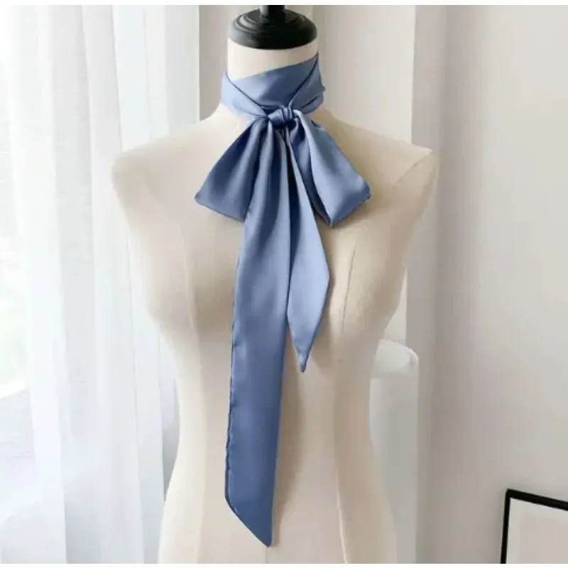 Long Skinny Hair Scarf For Women Silk Satin Headband Cute Neckerchief Solid Colors Fashion Bag Scarves For Ladies 2024 1 Long Skinny Hair Scarf For Women Silk Satin Headband Cute Neckerchief Solid Colors Fashion Bag Scarves For Ladies 2024 1