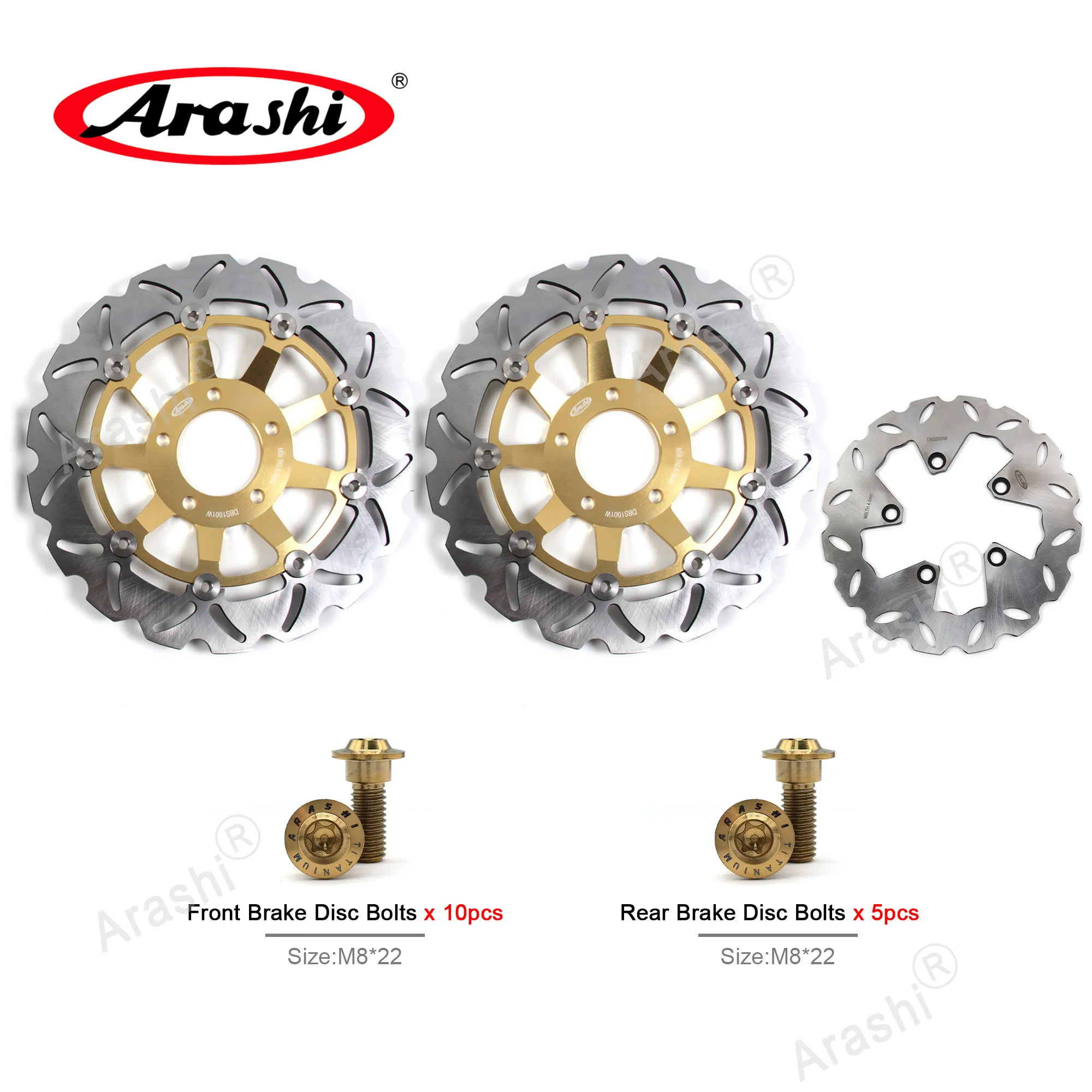 

Комплект тормозных дисковых болтов Arashi CNC для SUZUKI RF 600 R RF600R 1993 - 1997 / GSX600F GSX 600 F 1998 1999 2000- 2003, передний и задний ротор