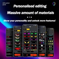 LED Car Sign Animation LED Matrix Pixel Panel Light Bluetooth App 5V USB Control Scrolling Advertising Programmable For Car Sho 2