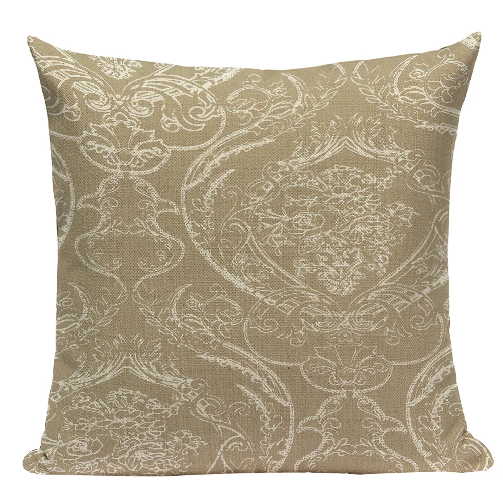 

Throw Pillow Flower Cushion Covers Retro 45x45 Upholstery European Style Simple Sofa Pillowcase Home Decor Floral Textile E2221G