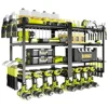 Power Tool Organizer Wall Mount 4 Layers Drill Holder Rack Garage Tool Storage Metal Shelf with Hammer Pliers Screwdriver Holder 1