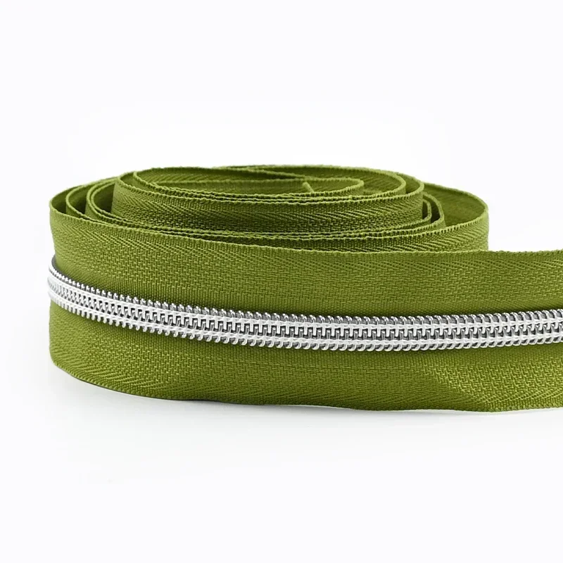 Nylon Zippers Silver Teeth Roll for Sewing and DIY Tailoring Accessories