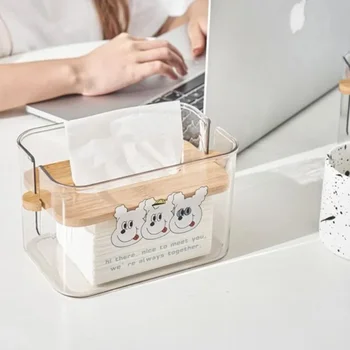 Creative Transparent Paper Towel Box Drawer Paper Simple Home Decoration Suitable for Living Room Kitchen Bathroom Etc