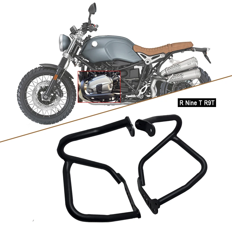 

Motorcycle Highway Engine Guard Crash Bars Bumper Protector For BMW R Nine T NineT R9T Racer Scrambler Pure Urban 2014-2021 2020