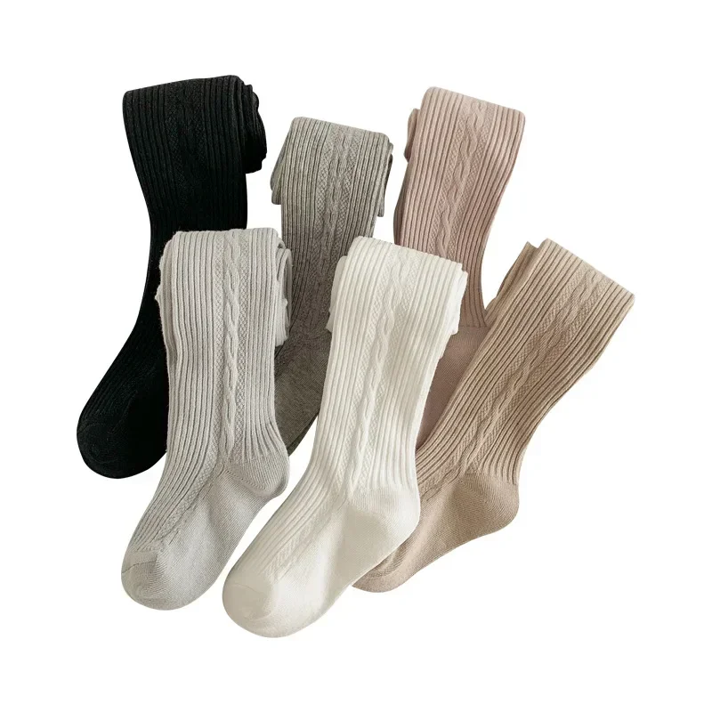 3Pieces Ribbed Tights for Girls Ballet Pantyhose Girls Baby Newborn White Tights 0-9Y Kids Clothes Children's Accessories