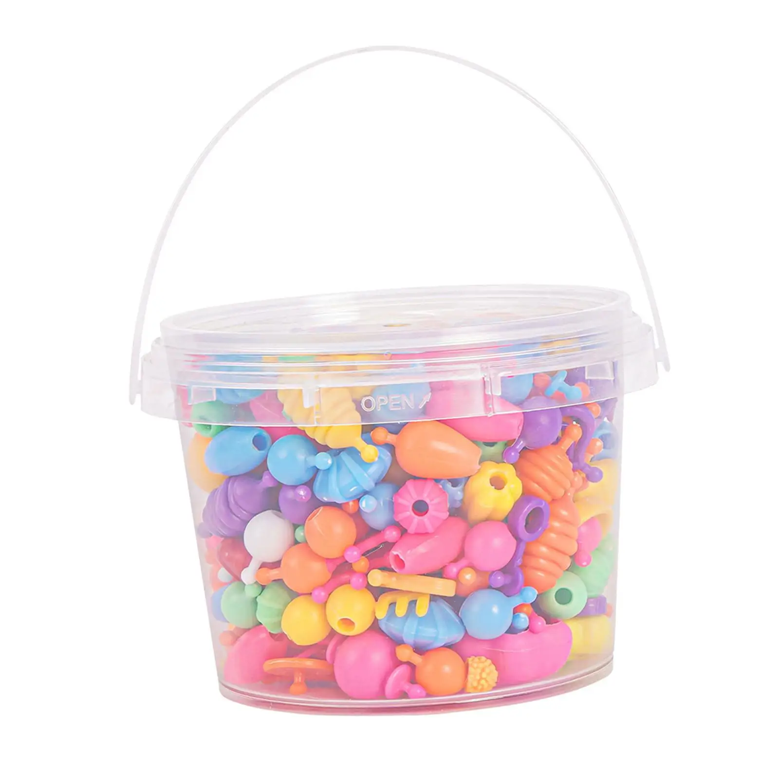 Beads Kids Jewelry Making Kit DIY Arts Crafts Supplies Snap Bead Toys for Hairband Bracelet Earrings Necklace Birthday Gift