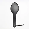 31cm Black Leather Ellipse Paddle Riding Crops Flogger Horsewhips Spikes 10.5cm Wide Spanking Paddle Slapper 2