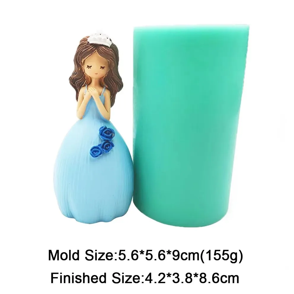 Prinz und Prinzessin Silikonform 3D Paar Schokoladen-Fondant Kuchendekoration Werkzeuge Gips Epoxidharz Handgemachte Kerzenform – Detail 10