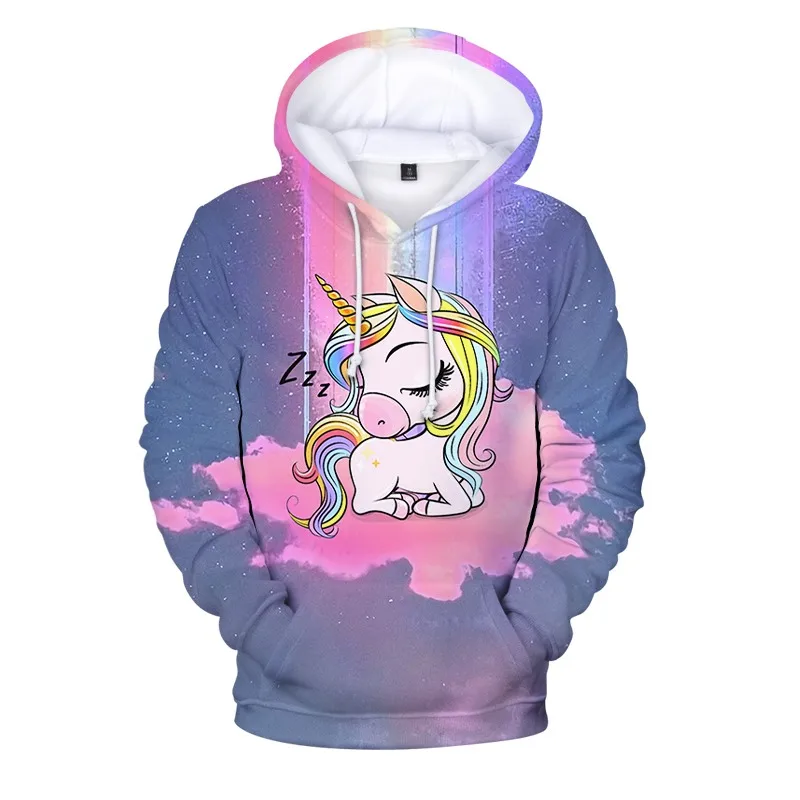 

2022 Autumn Fashion Unicorn Men Hoodies Cartoon Rainbow Unicorn Horse 3d Printed Hoodie Funny Cartoon Unicorn Sweatshirt Coat