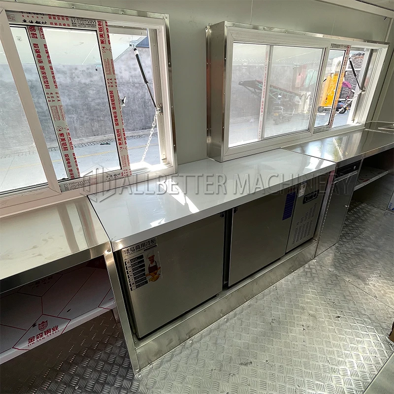 Mobile food truck breakfast food truck with fryer and full kitchen purchase street trailer American standard