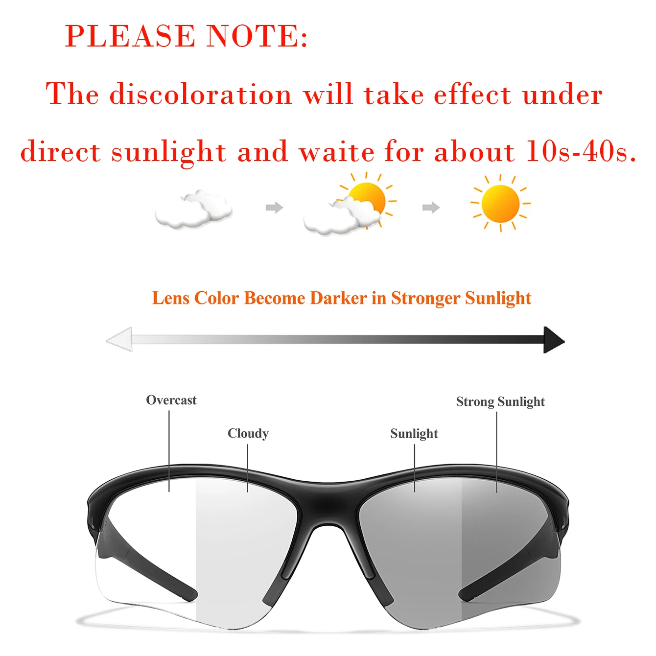 LOISRUBY Sunglasses Photochromic Windproof