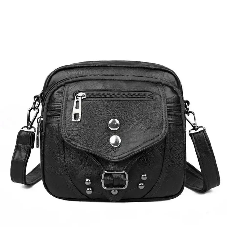 Korean Version Women's Bag Small Square Bag Simple And Casual Large Capacity Personalized Lightweight Soft Leather Crossbody Bag