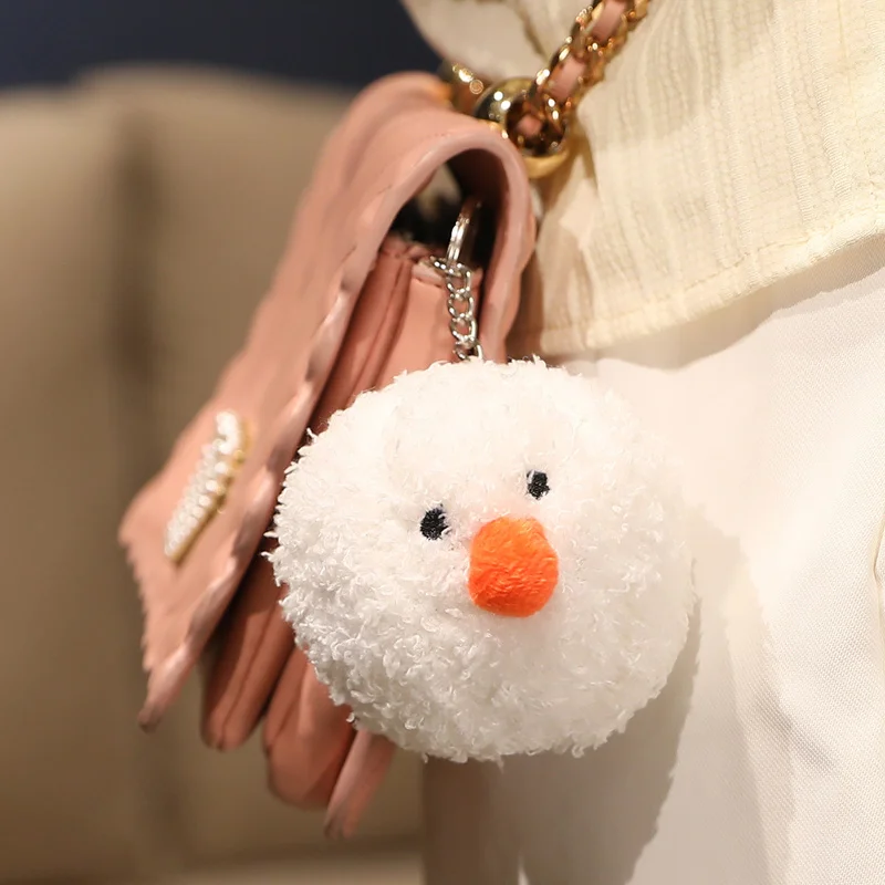 

Cartoon Fluffy Snowball Plush Toy Soft Stuffed Snow Ball Bag Pendant Gifts for Kids Girls Christmas Room Decoration 2022