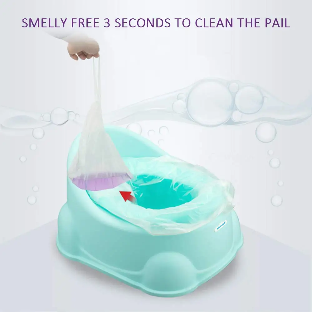 Child Toilet 100pcs Potty Liners Disposable Travel Chair Liner with Drawstring Universal Training Toilet Seat Potty Bags Cleaning Bag for Kid