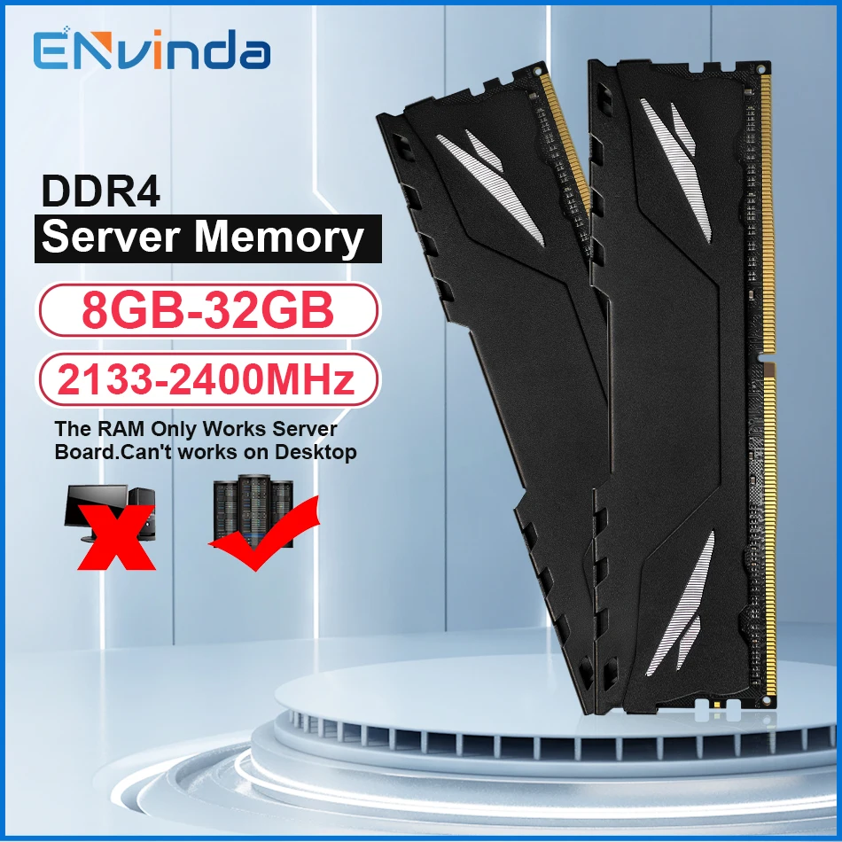 ENVINDA DDR4 Server Memory RAM 8GB/16GB/32GB PC4 2400MHz 2133MHz