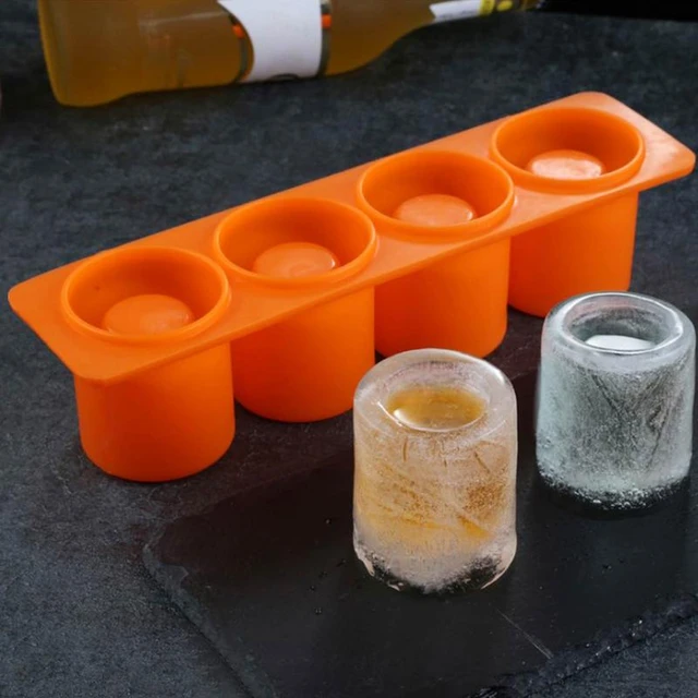 4 Holes Shot Glass Mold Ice Shot Glass Mold Ice Cube Tray Ice Shot