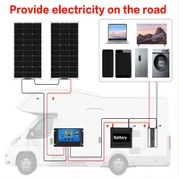 Panneau solaire 2000W 18V haute puissance, panneau solaire flexible, batterie portable, charge d'urgence, maison, camping, extérieur 5