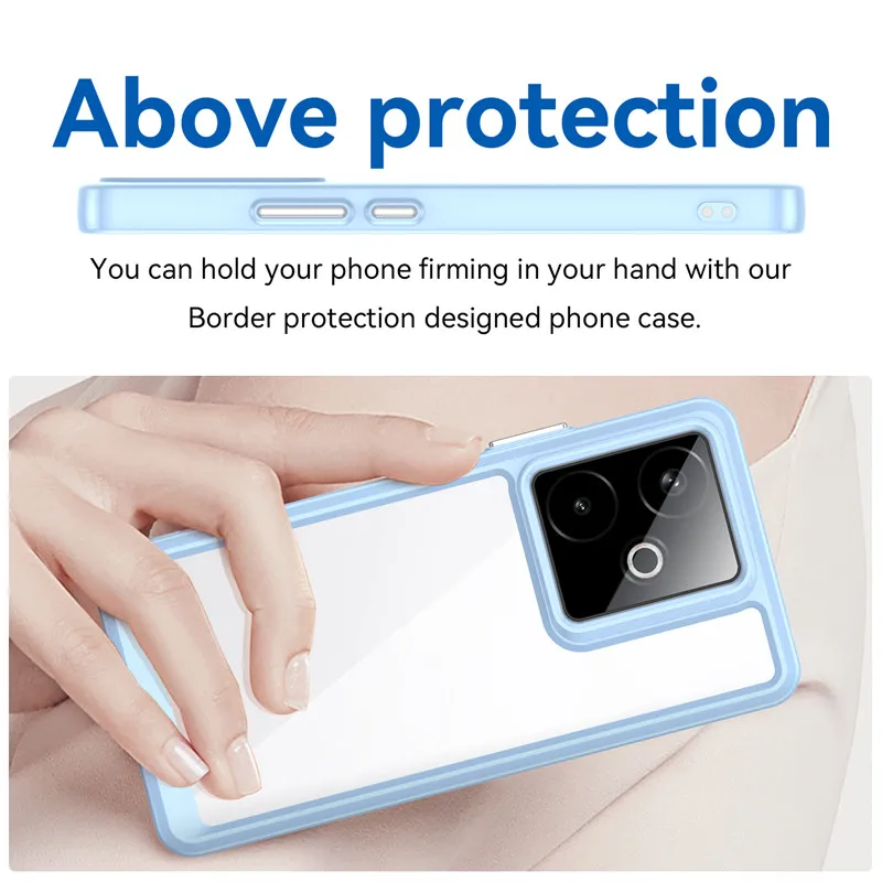 Enhanced Protective Phone Case with TPU Border and Acrylic Backplane Bumper