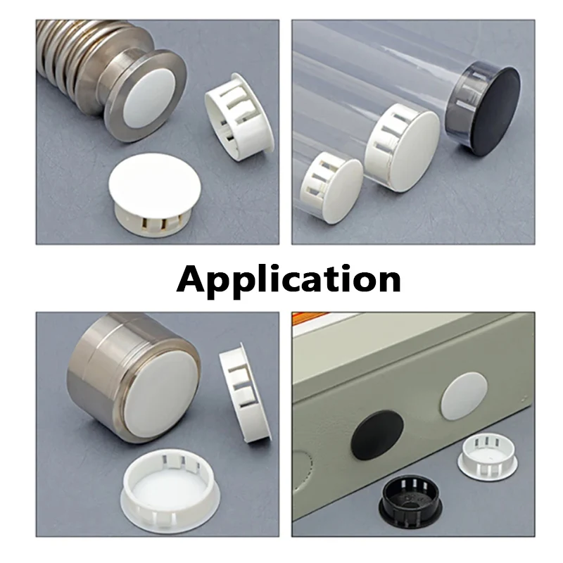 White Snap-on Hole Plug 5mm~50mm Round Plastic Blanking End Caps Tube Pipe Inserts Plug Bung silicone rubber plugs pipe end cap rubber caps silicone rubber caps