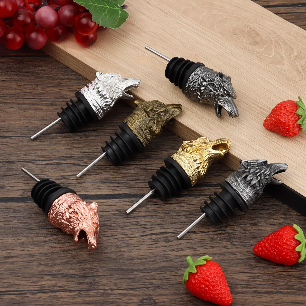 1 PC Wolf Head Wine Pourer Stopper