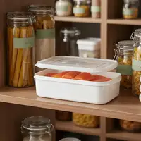 Boîte de rangement divisée pour réfrigérateur, boîte de conservation alimentaire de style japonais, organisateur pour la viande, les légumes et les fruits 2