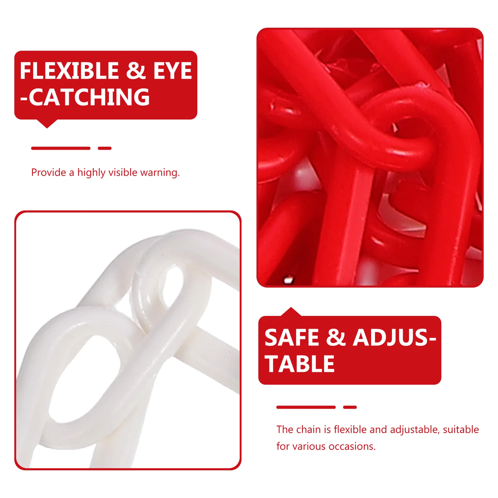 Barrier Safety Barrier Chain Plastic Links Safety Driveway Protective Parking Lot Safety Barrier Chains Abs Caution